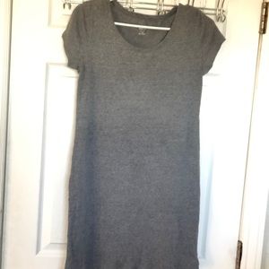 Gray shirt dress